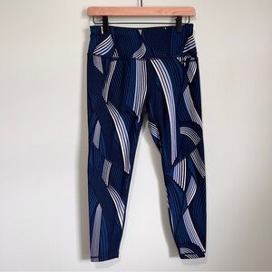 Sweaty Betty Womens Power Blue Wave Flattering Lines 7/8 Legging, Size M 8/10
